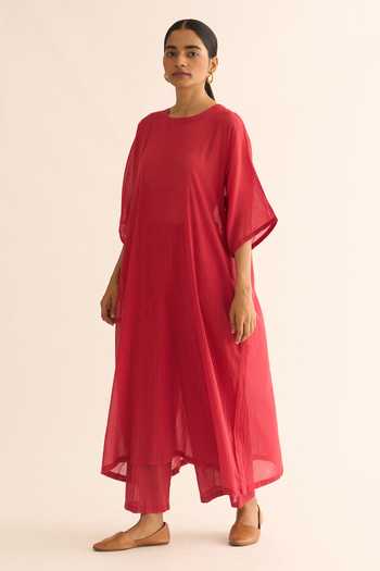 Dot Stripe Pattern Kurta & Pant Set 