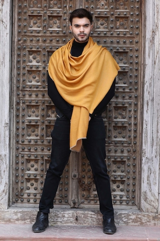 Dusala Shawls Handwoven Cashmere And Silk Reversible Wool Stole