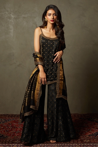 RI.Ritu Kumar Krishna Kali Embroidered Kurta Gharara Set