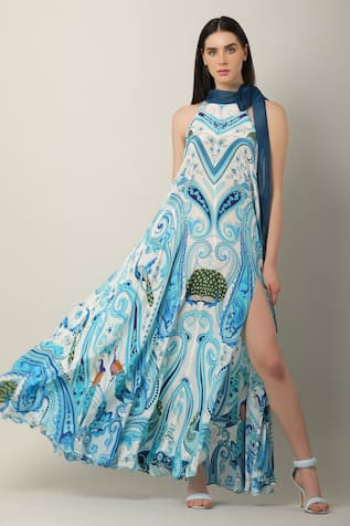 Inez Statement Print Maxi Dress 
