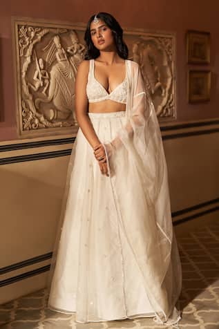 Zoon Sequin Panelled Embroidered Lehenga Set 