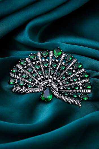 Cosa Nostraa Mayur Pankh Brooch 