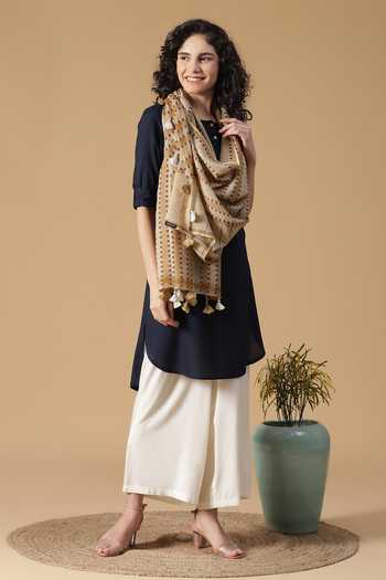 Shingora Geometric Woven Stole 