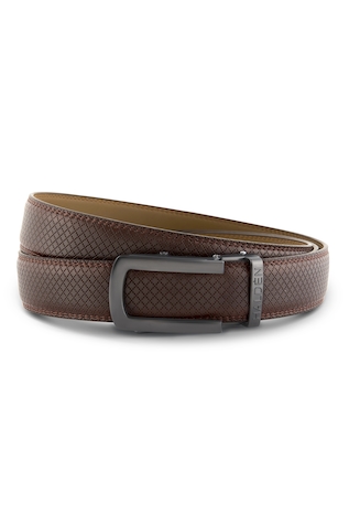 HALDÈN Textured Leather Matte Buckle Belt