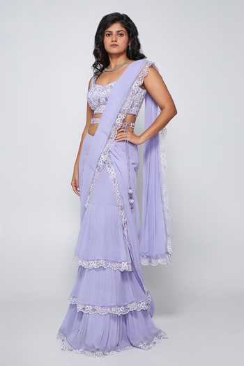 Asaga Isa Pre-Draped Embroidered Saree 