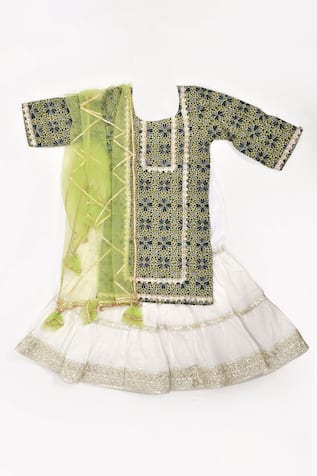 Yuvraani Jaipur Printed Kurta Sharara Set 
