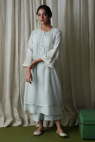 Kanika Sharma Embroidered Kurta & Cotton Palazzo Set 