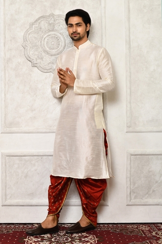 Nazaakat by Samara Singh Solid Kurta & Printed Dhoti Pant Set