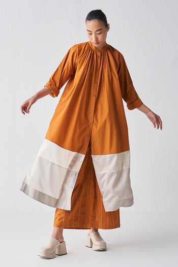 Three Embroidered Broad Bottom Pant 