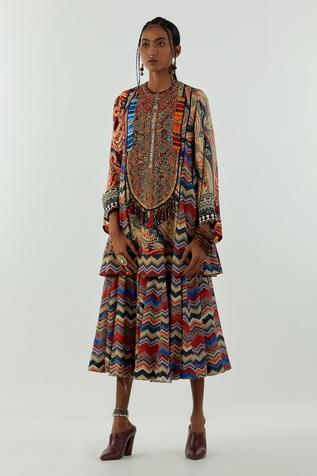 Aseem Kapoor Afghan Printed Kurta & Culottes Set