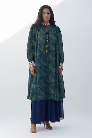 Nadima Saqib Paisley Print Kurta 