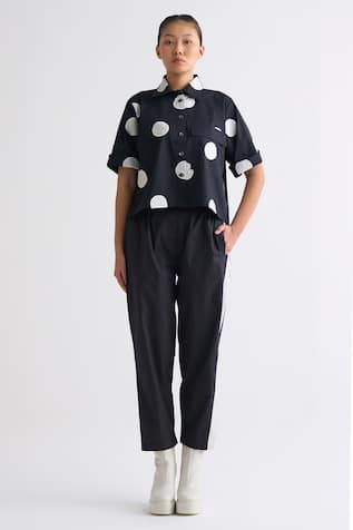 Cropped Shirt And Pant Set 