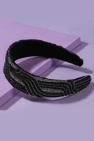 Geometric Cutdana Bead Headband 