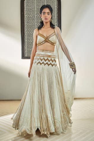 Badla & Crochet Embroidered Dupatta 