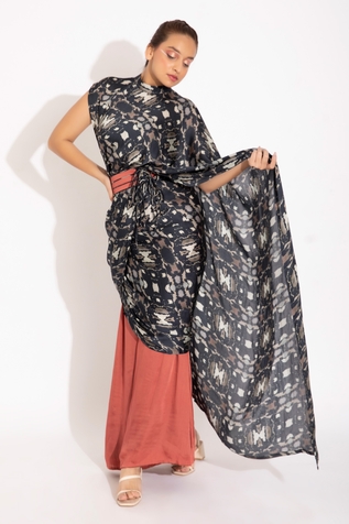 Studio Surbhi Draped Wide Legged Pant Saree Set