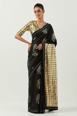 Label Earthen Sonpapri Printed Saree With Blouse 