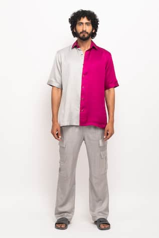 Neora By Nehal Chopra Colour Block Casual Shirt 
