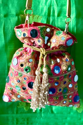 Thread Embroidered Potli 
