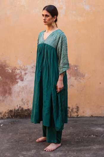 Avaasya Jaipur Front Gathered Anarkali & Pant Set 