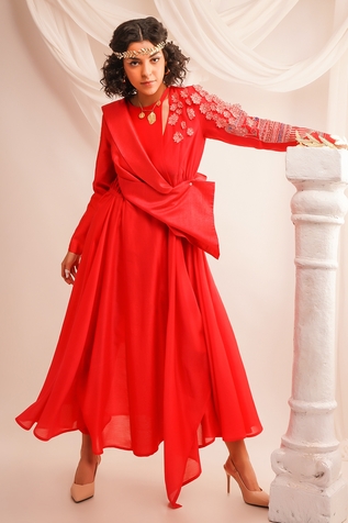 Jajaabor Deconstructed Angrakha & Pant Set