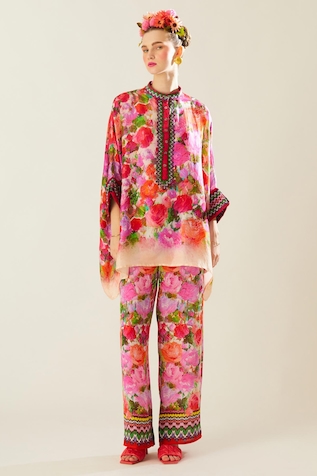 Rajdeep Ranawat Chanel Silk Floral Print Top
