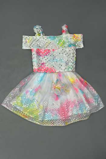 Maaikid Embroidered Top & Lehenga Set 