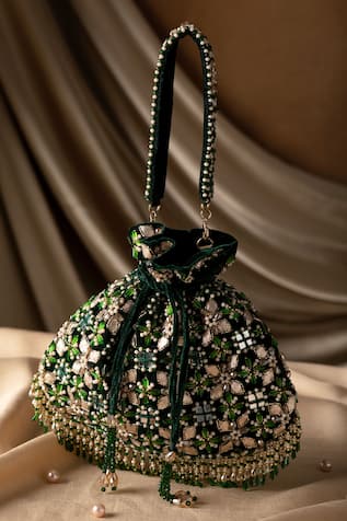 Stylish Trendy Bridal Clutch- Wedding -Party Wear Handbags for  Women`s(transparent)