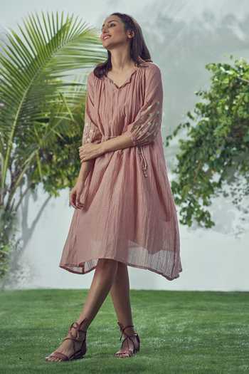 Affroz Flowy Plain Dress 
