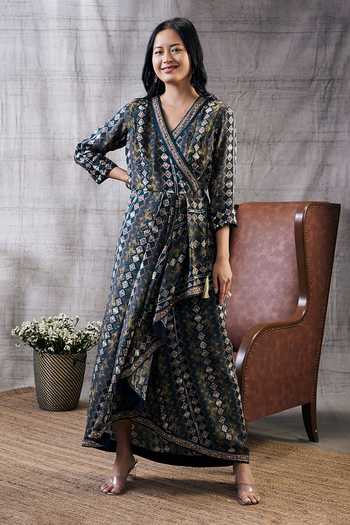 Soup By Sougat Paul Dilara Embroidered Draped Dress 
