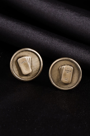 Cosa Nostraa Biscuit Carved Cufflinks