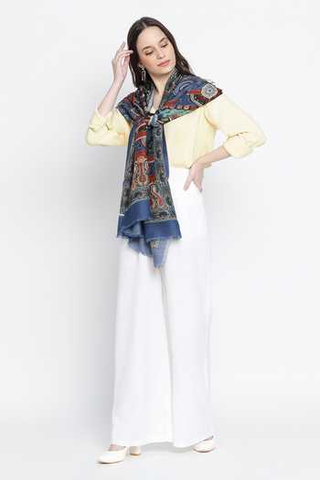 Shingora Floral & Mughal Print Stole 