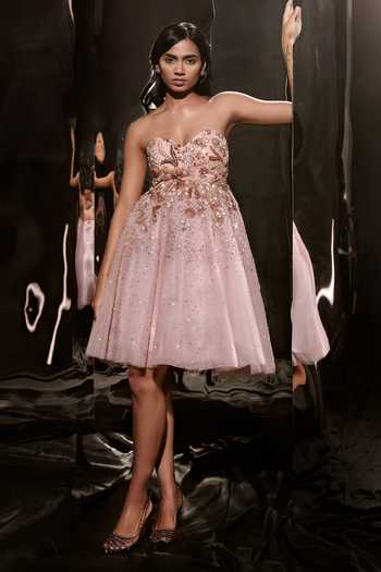 Masumi Mewawalla Crystal Beads Embellished Dress 