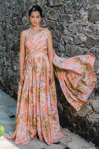 Redpine Designs Water Splash Floral Print Jumpsuit 