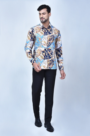 Khwaab by Sanjana Lakhani Abstract Print Shirt