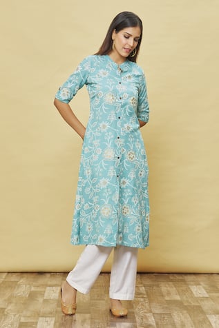 Buy Kaveri White Linen Kurta And Pant Set Online | Aza Fashions |  Embroidery designs fashion, Pants set, How to hem pants