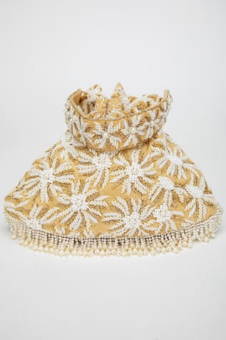 Amora Velvet Embellished Potli Bag 