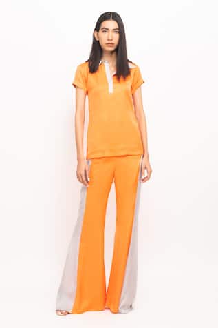 Neora By Nehal Chopra Side Paneled Flared Pant Set 
