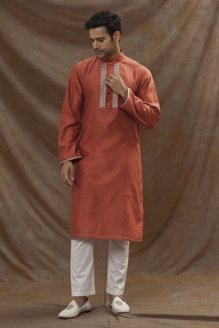 The Men's Kompany Chanderi Silk Kurta