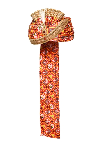 Naintara Bajaj Silk Patola Print Safa