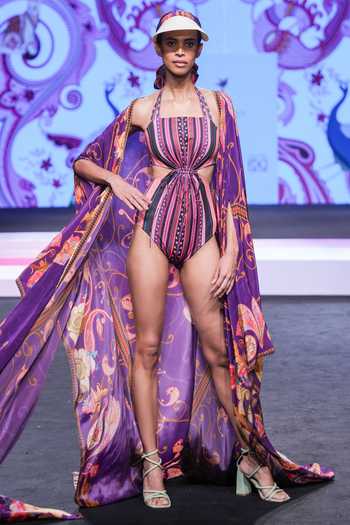 Limerick By Abirr N' Nanki Leith Linear Print Monokini 