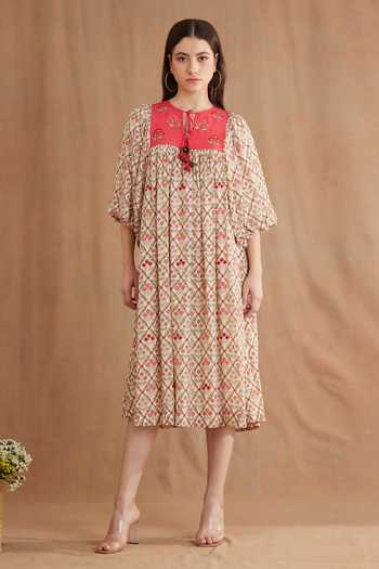Nikasha Mughal & Floral Print Dress 