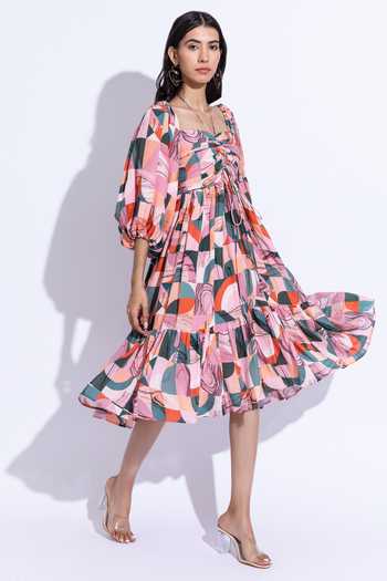 Aroop Shop India Daisy Azalea Print Dress 