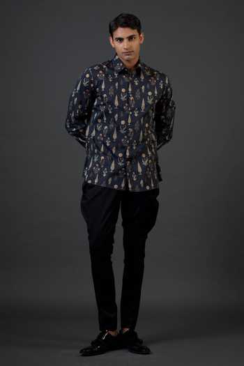 Balance by Rohit Bal Mughal Print Fitted Shirt 