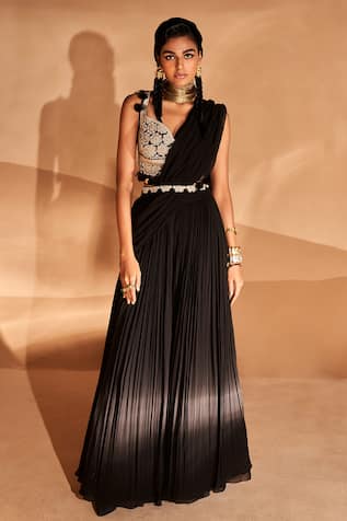 Bhumika Sharma Palazzo Saree With Blouse 