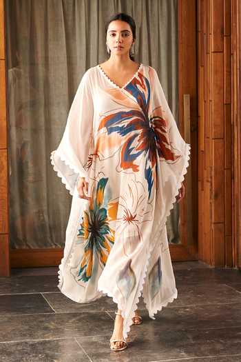 Varun Bahl Summer Flower Pattern Long Kaftan 