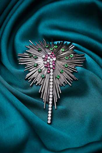 Cosa Nostraa Spring Bloom Studded Brooch 