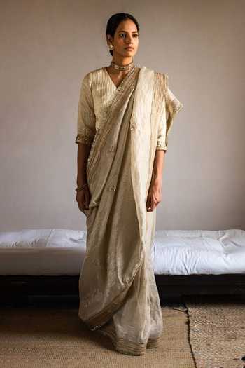 Shorshe Clothing Handloom Zari Embroidered Saree 