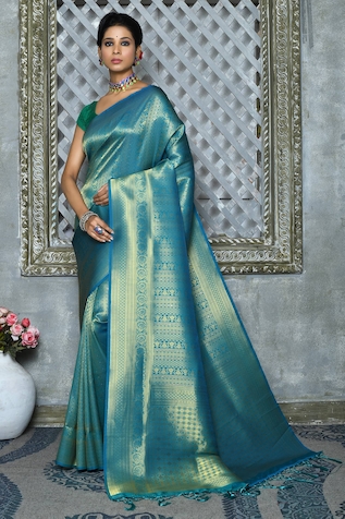 Nazaakat by Samara Singh Floral Stripe Pattern Saree