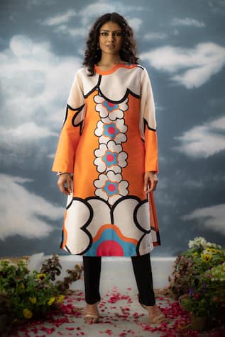 SAKSHAM & NEHARICKA Armaan Printed A-Line Kurta 