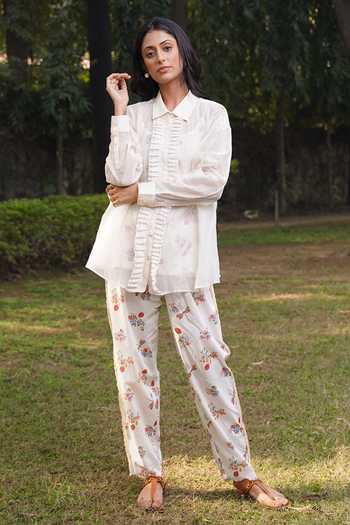 Dhaari Handwoven Drop Shoulder Shirt 